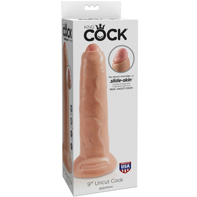 Realistic Uncut Flesh Dildo 23cm