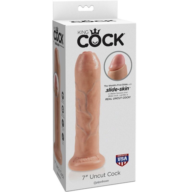 Realistic Uncut Flesh Dildo 21cm