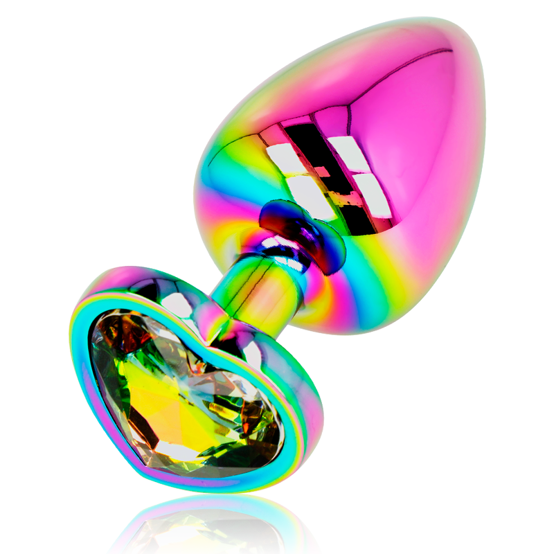 Large Iridescent Heart Anal Plug