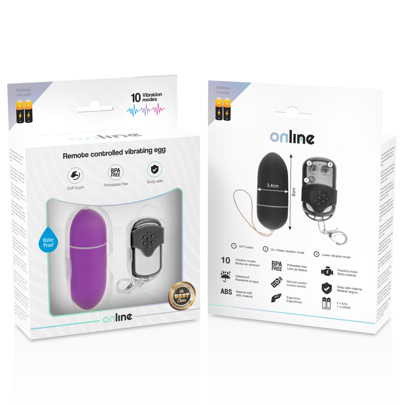 Remote Control Vibrating Egg L Purple
