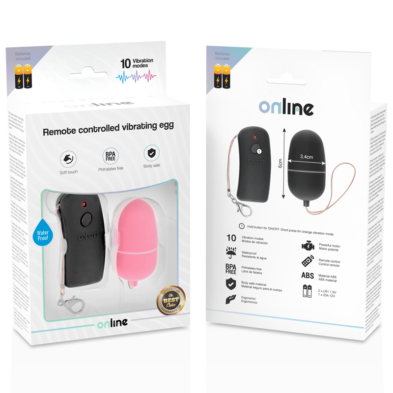 Remote Control Vibrating Egg - Pink