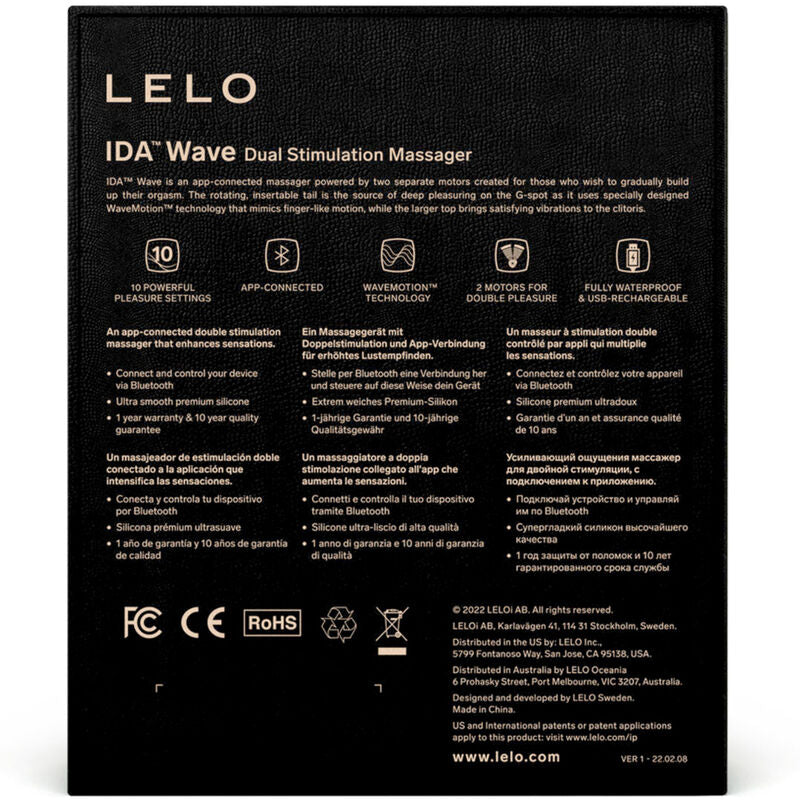 Ida Wave Negro Masajeador para Parejas