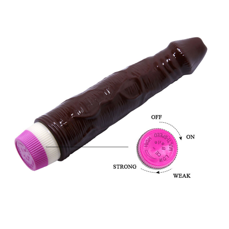 Waves Of Pleasure 23cm Vibrator - Brown