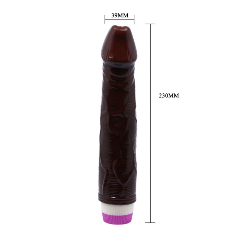 Waves Of Pleasure 23cm Vibrator - Brown