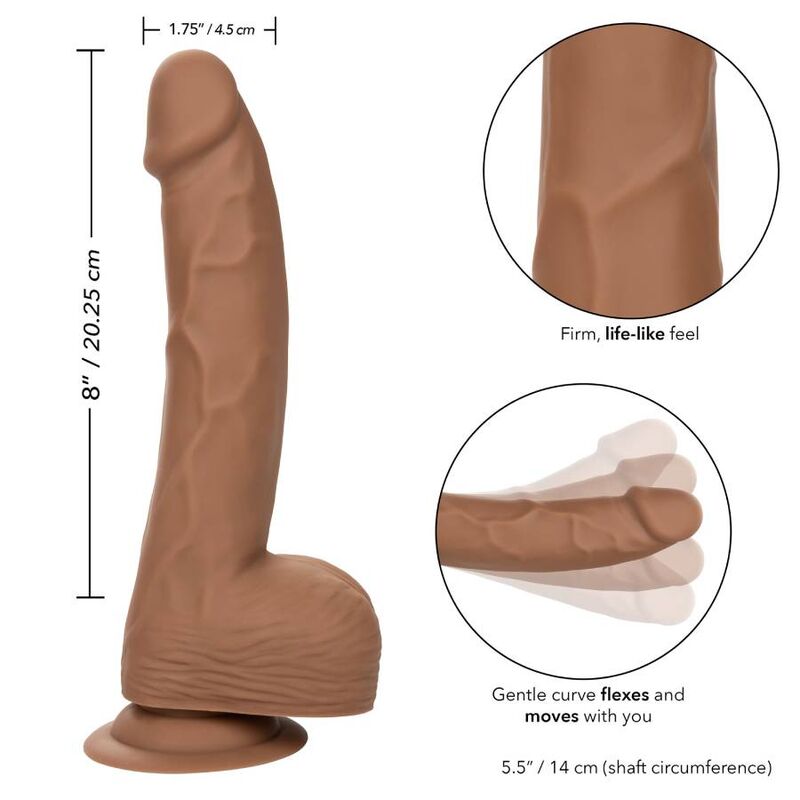 Brown Silicone Studs 20.32 Cm