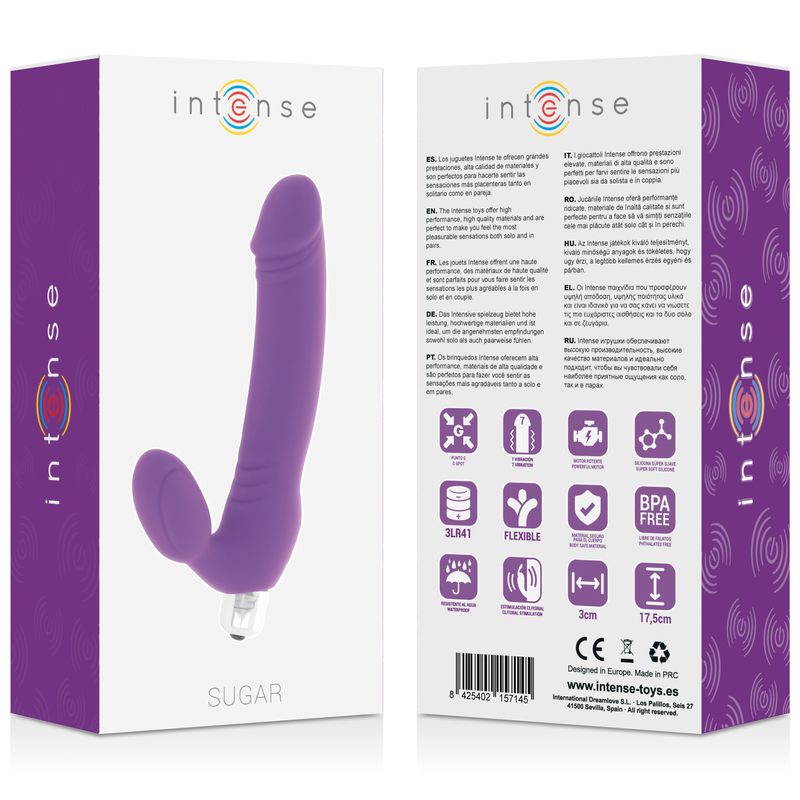 Sugar Seven Speeds Silicone Vibrator - Lilac