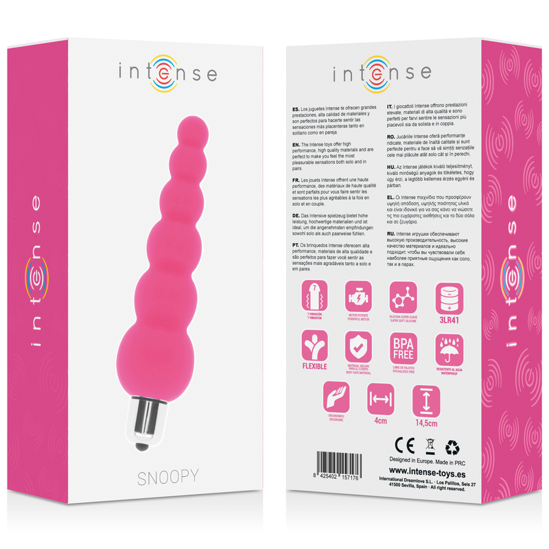 Snoopy 7-Speed Pink Silicone Vibrator