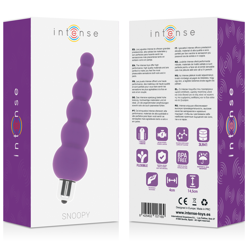 Vibrador de Silicona Snoopy con 7 Velocidades - Lila