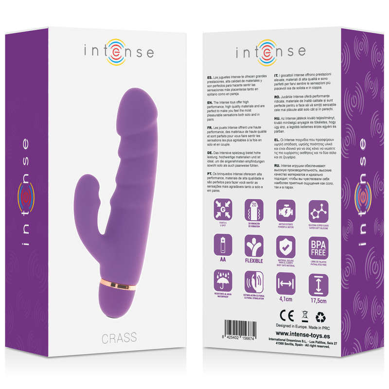 Vibrador de Silicona de 20 Velocidades Crass - Lila