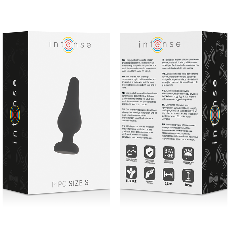 Tapón Anal de Silicona Negro Pipo S 9.8cm