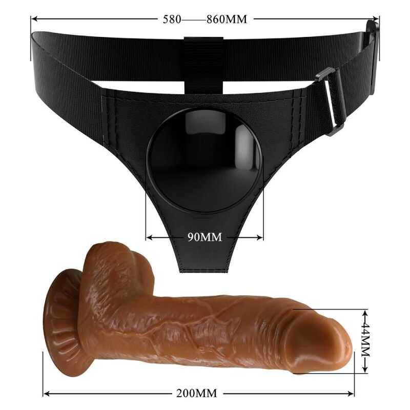 Universal Michael 20cm Dildo Harness Briefs