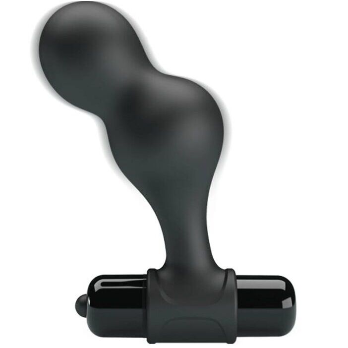 Black Silicone Vibrating Anal Plug