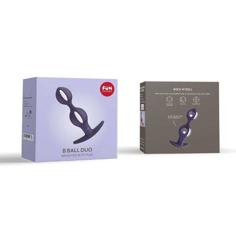 B Balls Duo White & Dark Violet Sex Toy