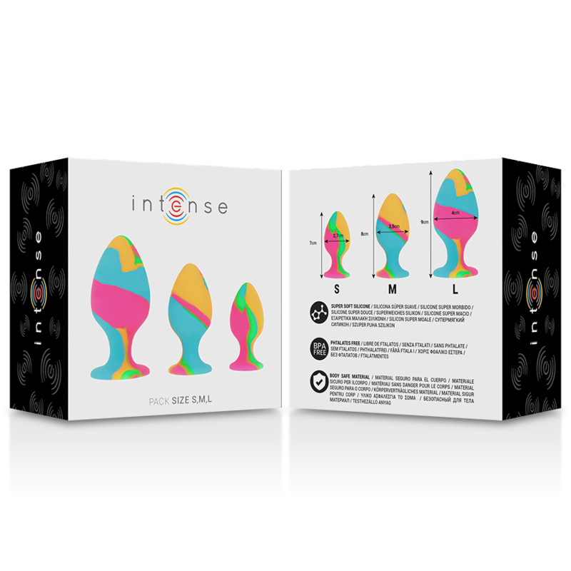 Rainbow Silicone Anal Plug Collection