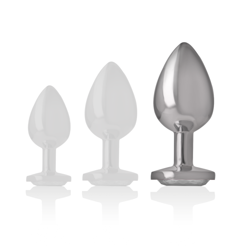 Aluminum Jeweled Anal Plug - Large