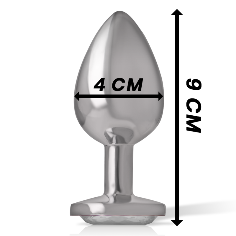 Aluminum Jeweled Anal Plug - Large