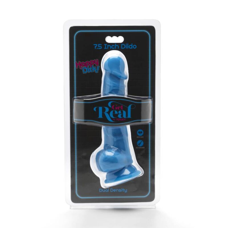 Dildo Azul de 19cm con Testículos