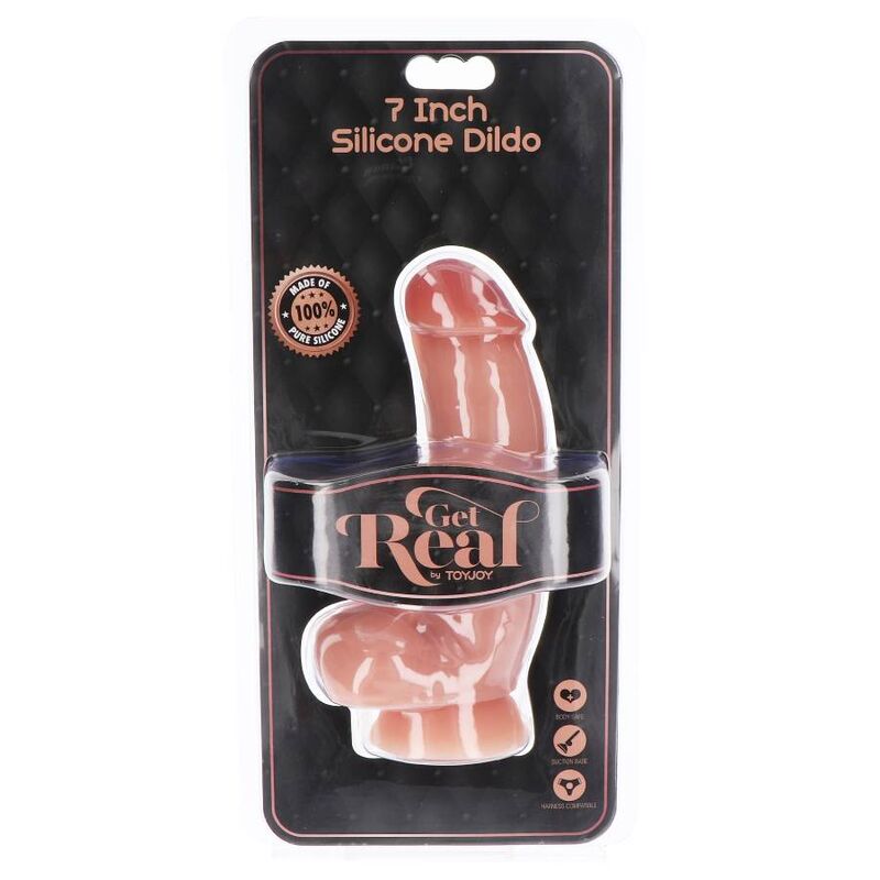 Realistic 18cm Silicone Dildo with Balls