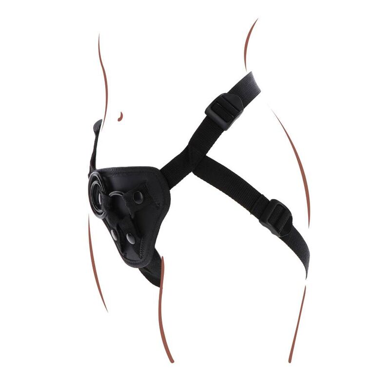 Adjustable Black Strap-On Harness