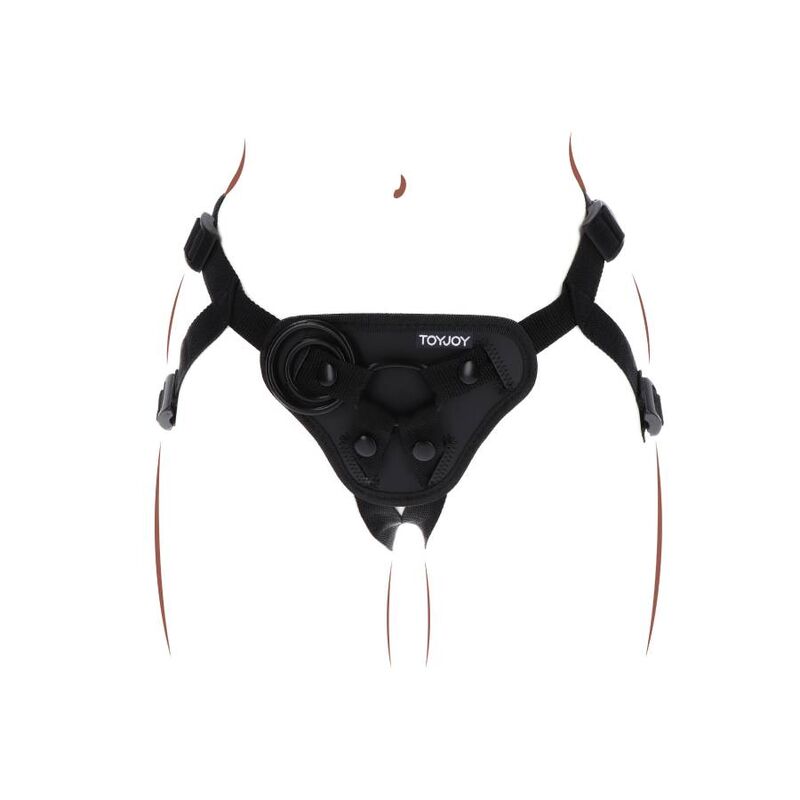 Adjustable Black Strap-On Harness