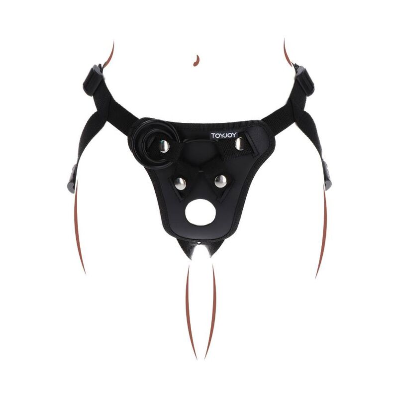 Black Adjustable Strap-On Harness