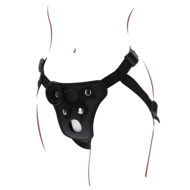 Black Adjustable Strap-On Harness