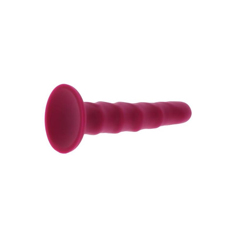 Ribbed Red Pleasure Dong - 12 cm