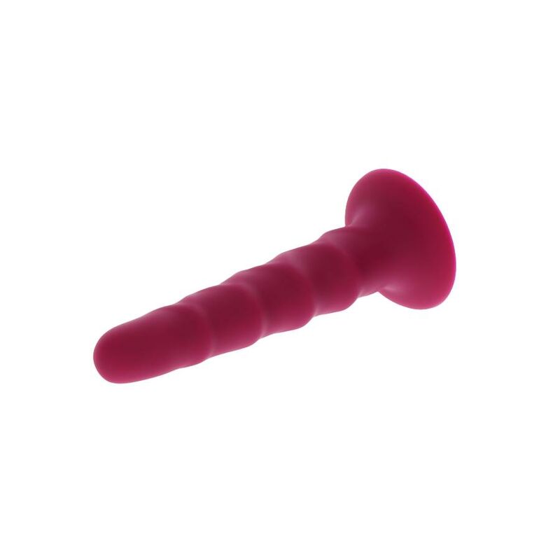 Ribbed Red Pleasure Dong - 12 cm