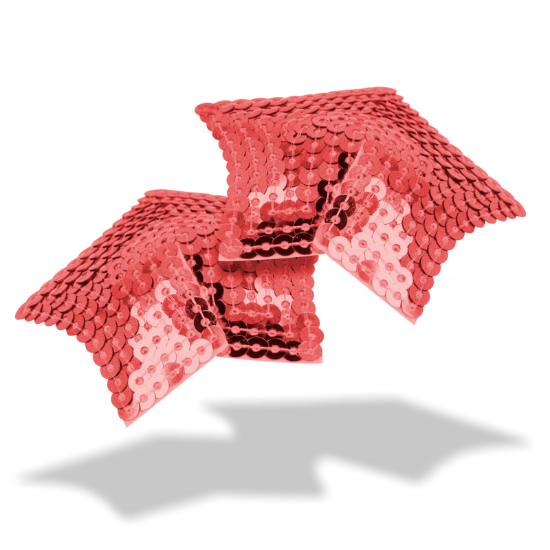 Cubrepezones Estrella de Lentejuelas Rojas