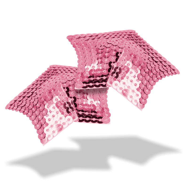 Capas para Mamilos em Estrela com Lantejoulas Rosa