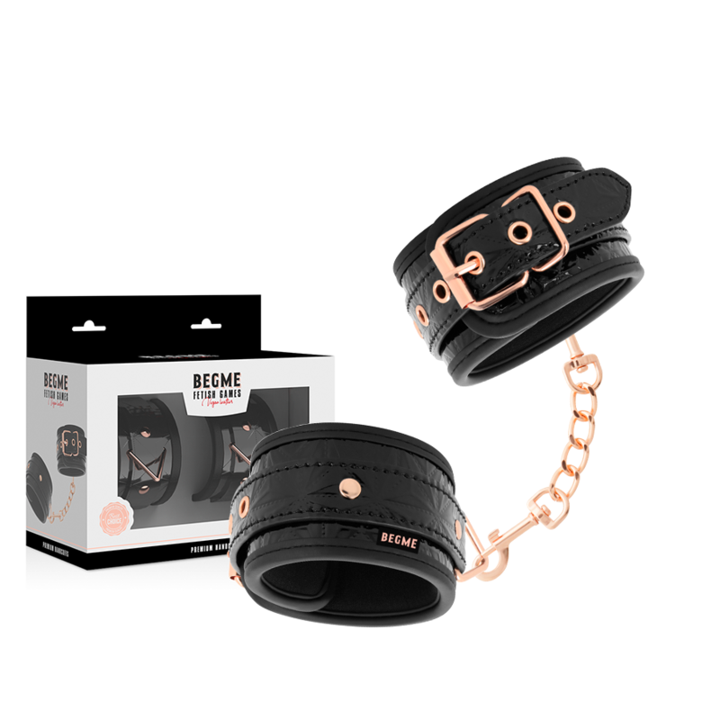 Premium Black Neoprene-Lined Handcuffs