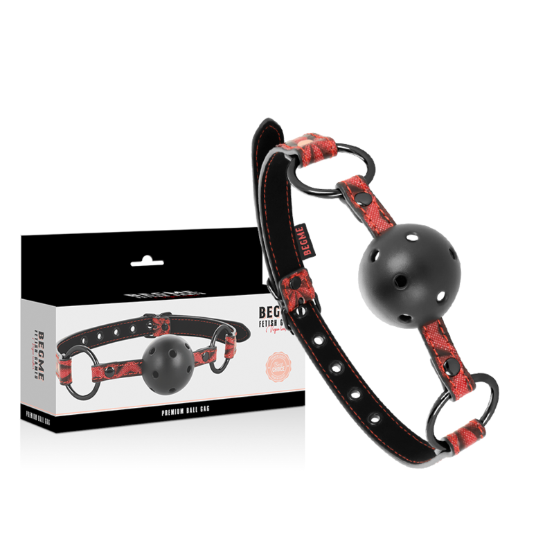 Red Edition Vegan Leather Bondage Jaw