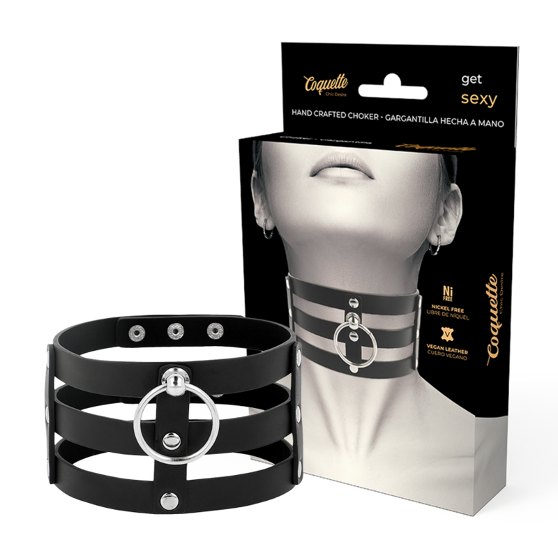 Vegan Leather Bondage Choker