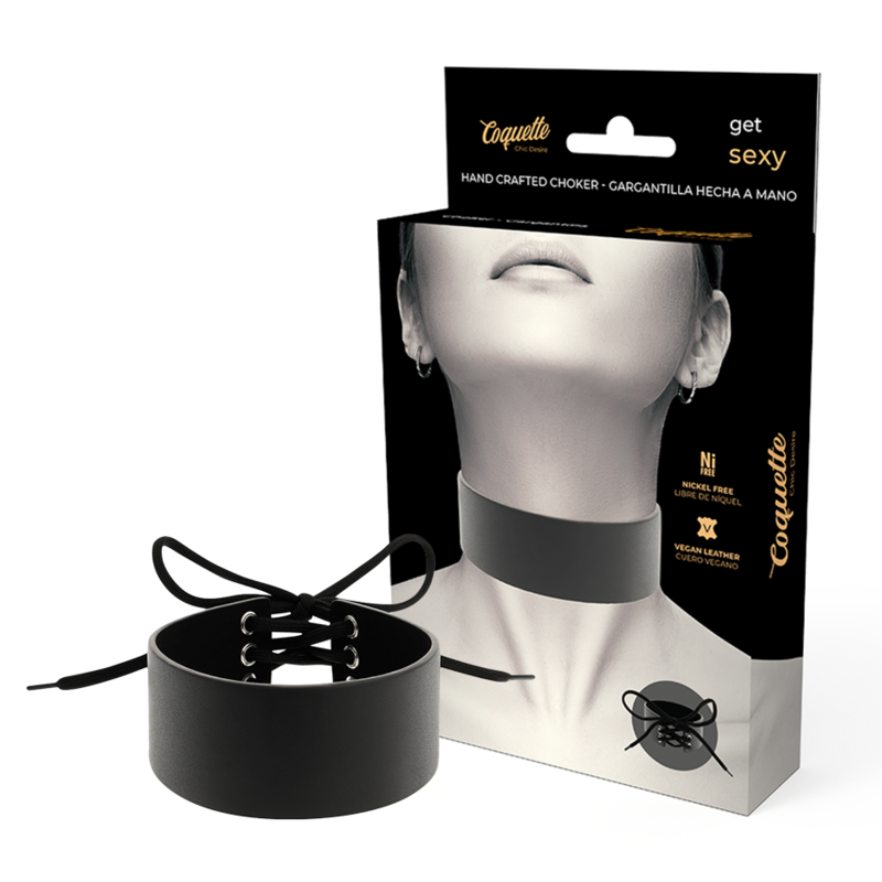 Seductive Vegan Leather Bondage Choker
