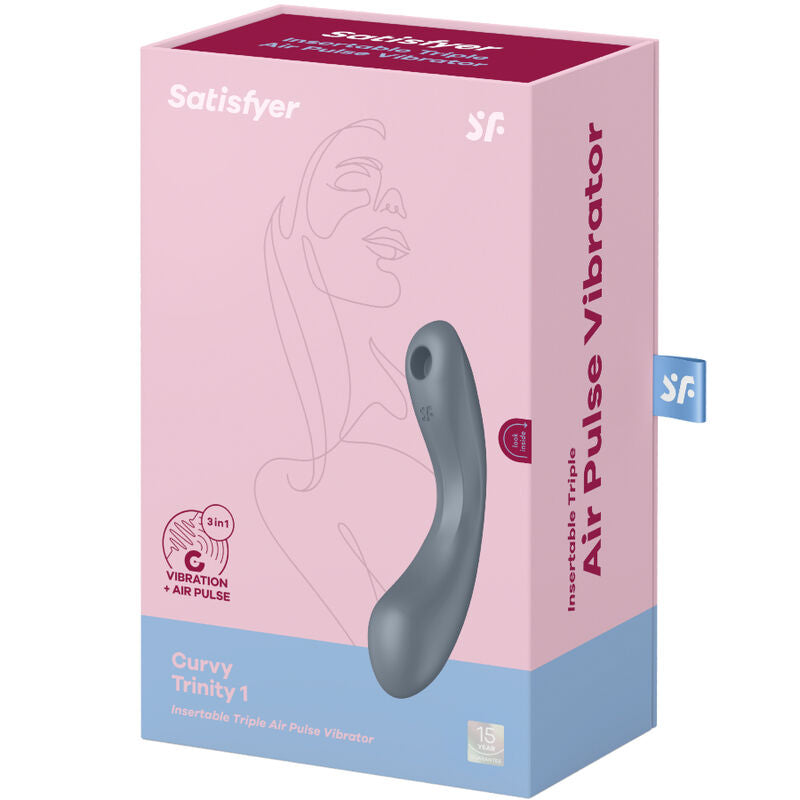 Vibrador de Pulso de Aire Curve Trinity 1 - Gris