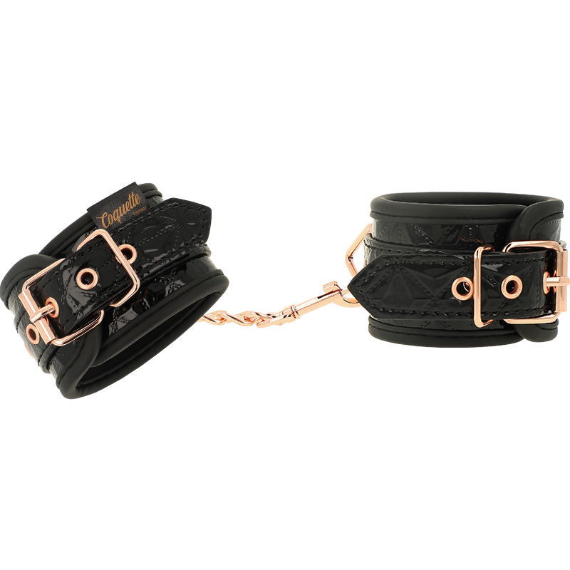Premium Black Neoprene-Lined Handcuffs