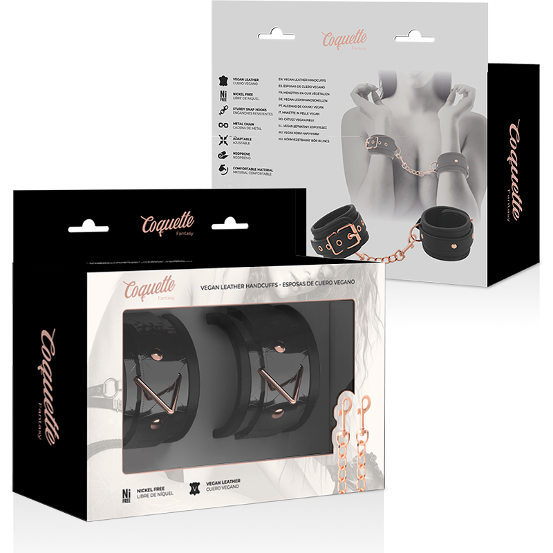 Premium Black Neoprene-Lined Handcuffs