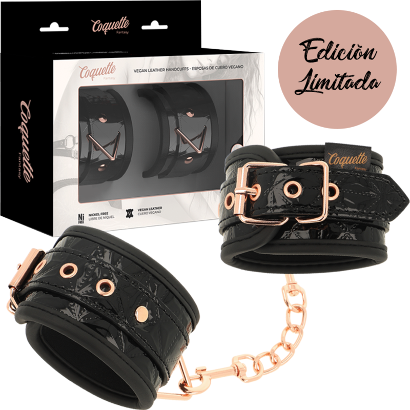 Premium Black Neoprene-Lined Handcuffs