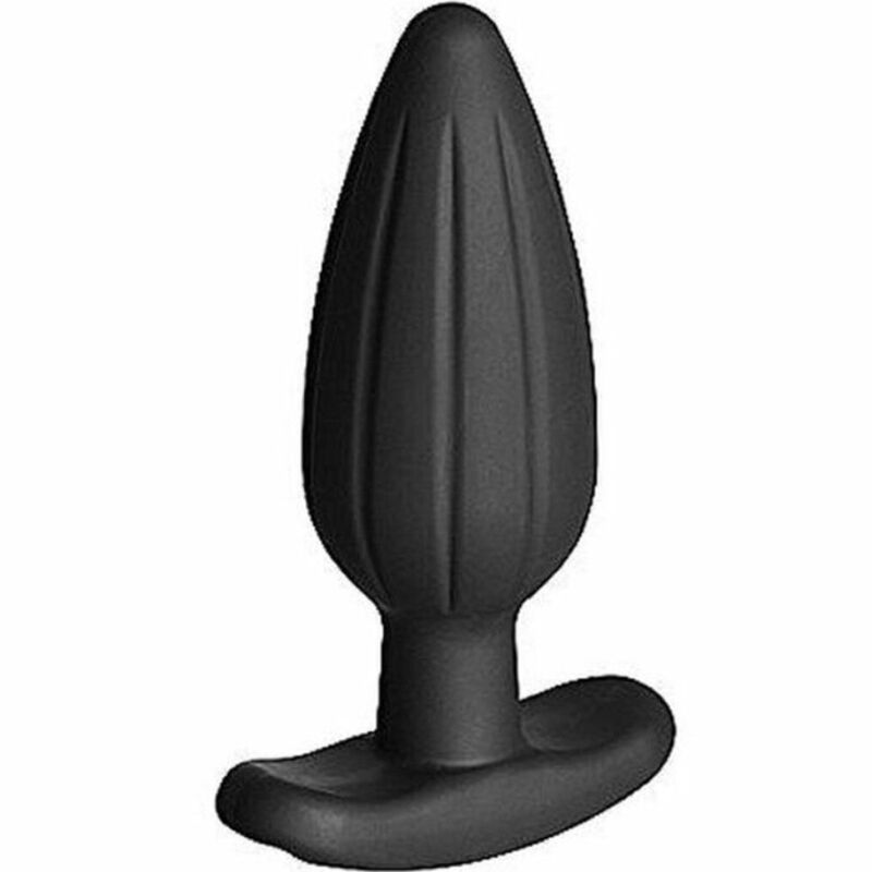 Sleek Black Silicone Rocker Butt Plug - Large