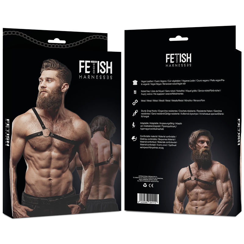 Mens Eco Leather Cross Shoulder Harness