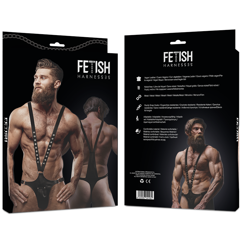 Men's V-Shaped Leather Harness