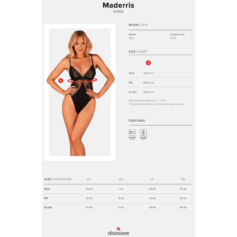 Maderris Teddy Lingerie XS/S