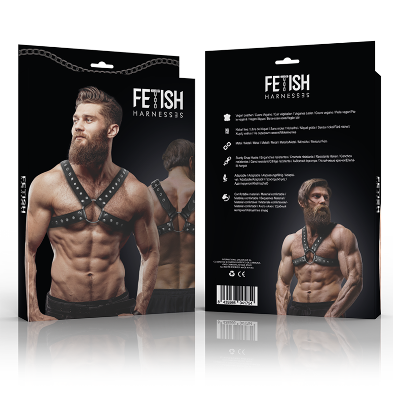 Studded Leather Men's Chest Harness