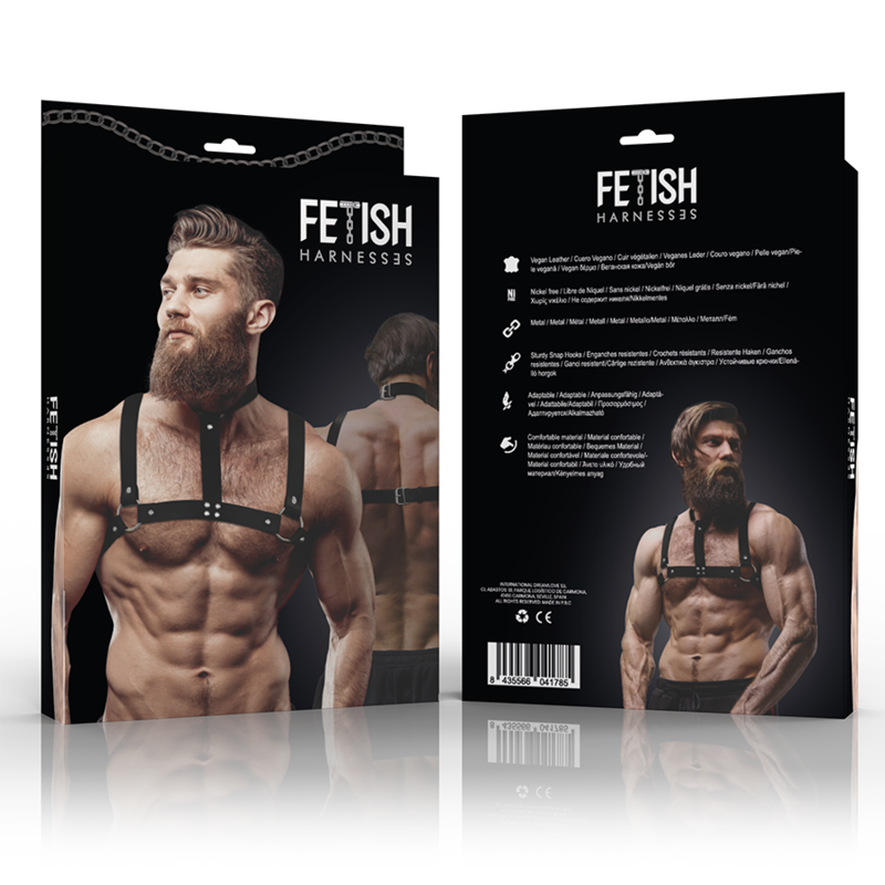 Men's Adjustable Leather Chest Harness