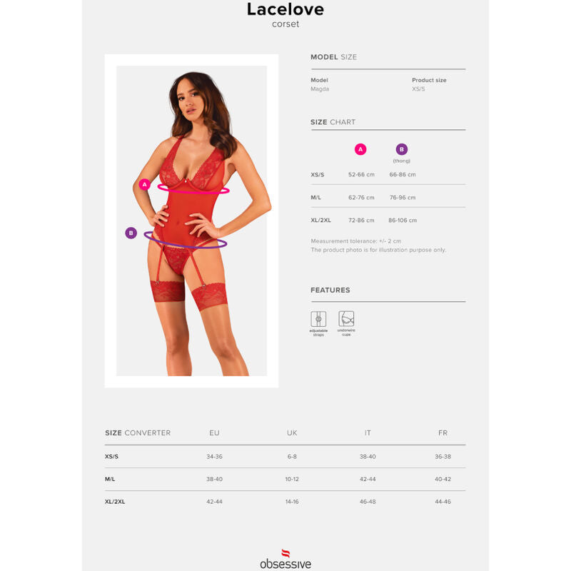 Lacelove Red Corset XS/S