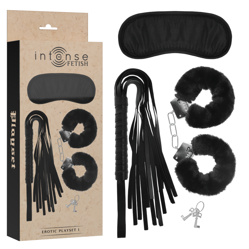 Bondage Playset with Handcuffs & Flogger