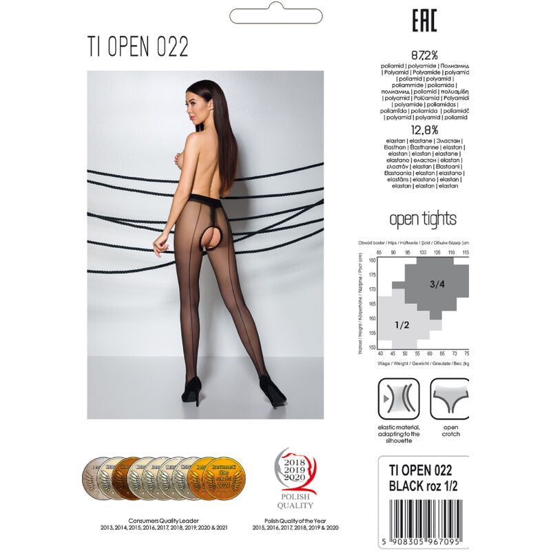 Tiopen 022 Black Sheer Tights 20 Den