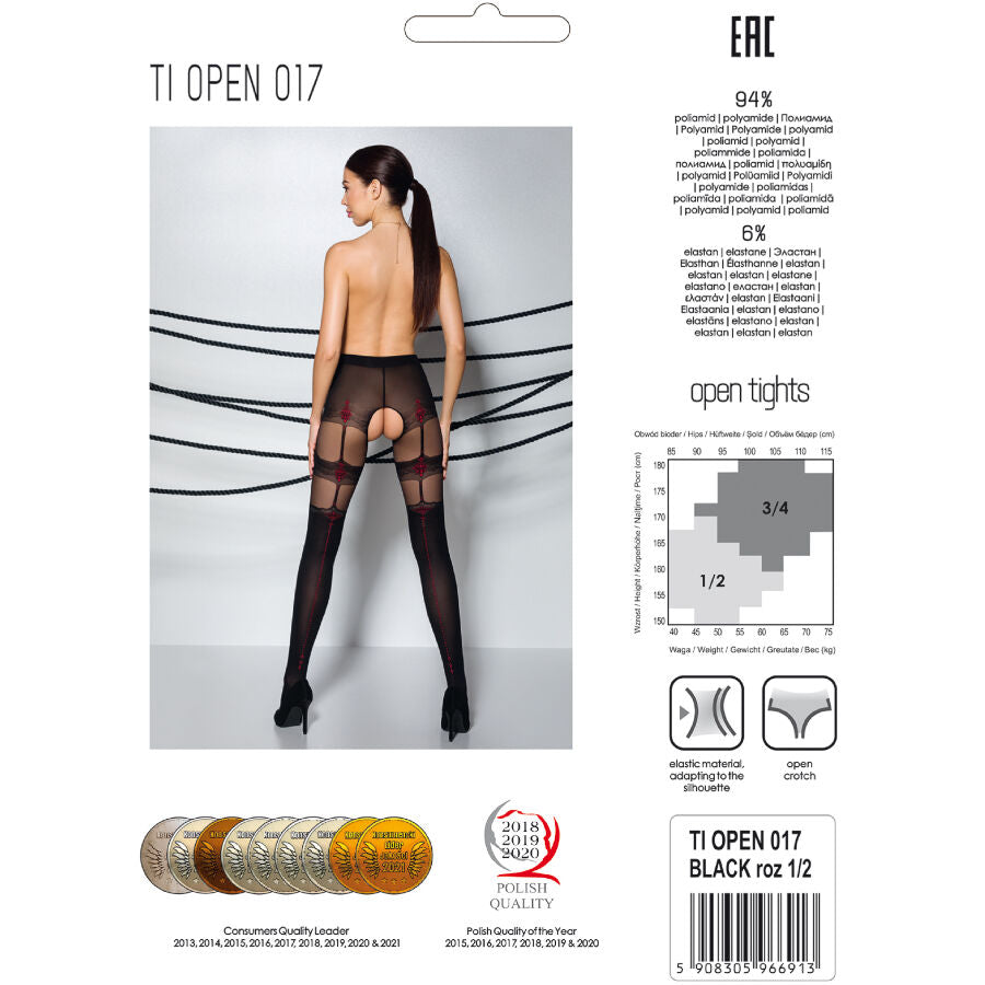 Tiopen 017 Black Sheer Tights 20/40 Den