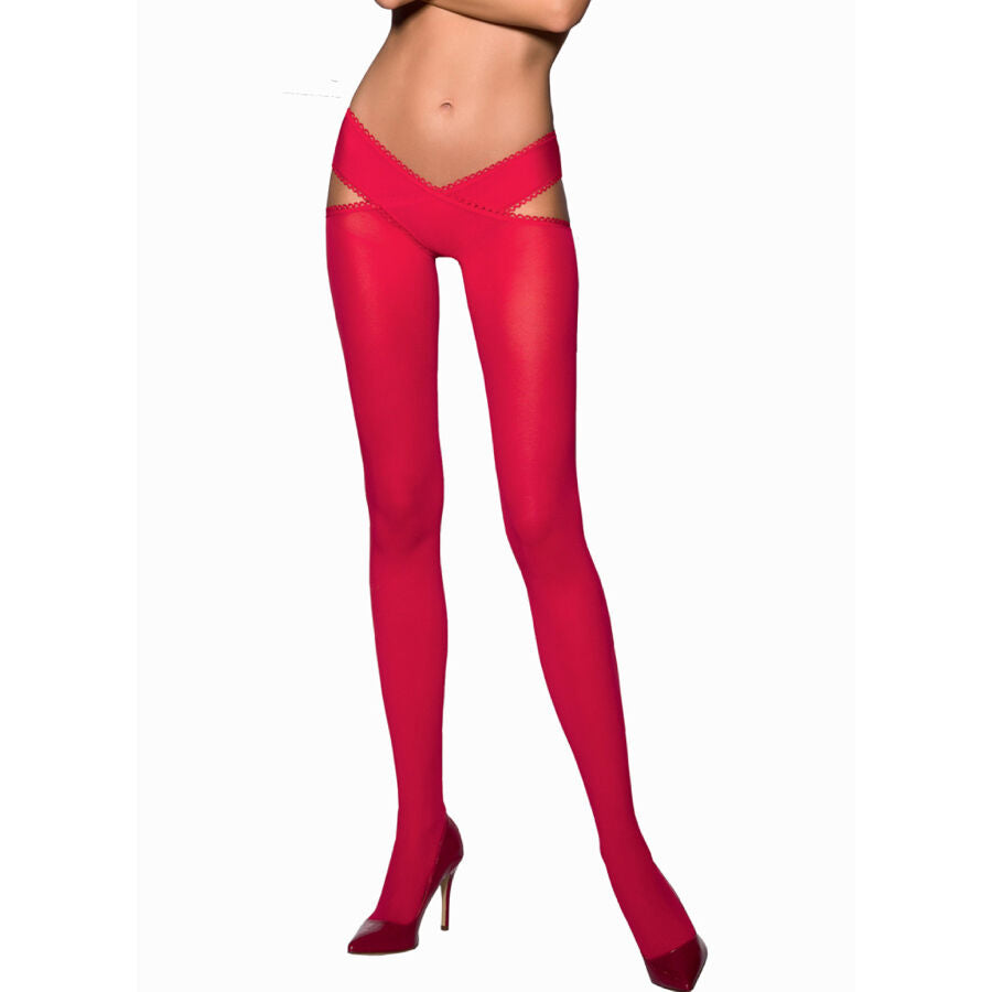 Tiopen 005 Red Semi-Opaque Tights 60 Den