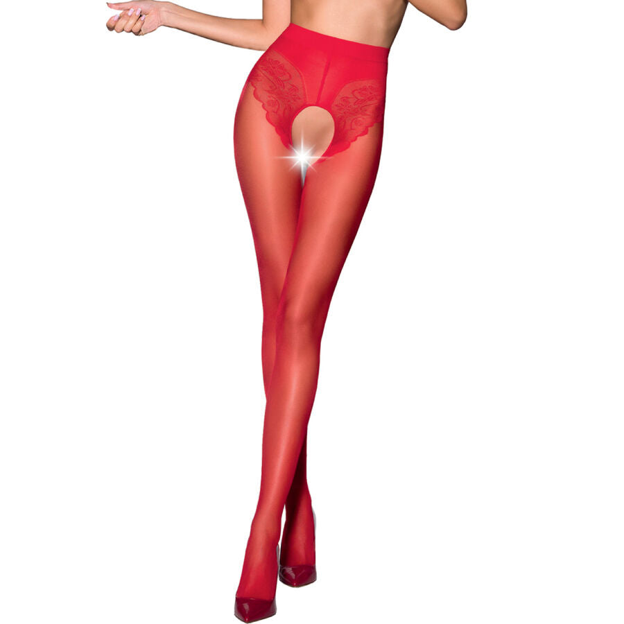 Tiopen 006 Red Semi-Opaque Tights 30 Den